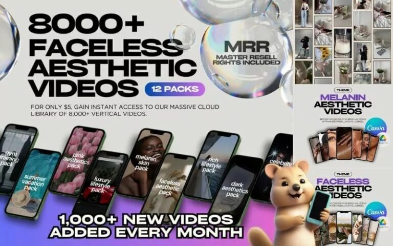 6,000 Faceless Aesthetic Video Reels
