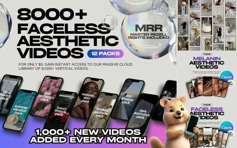 6,000 Faceless Aesthetic Video Reels